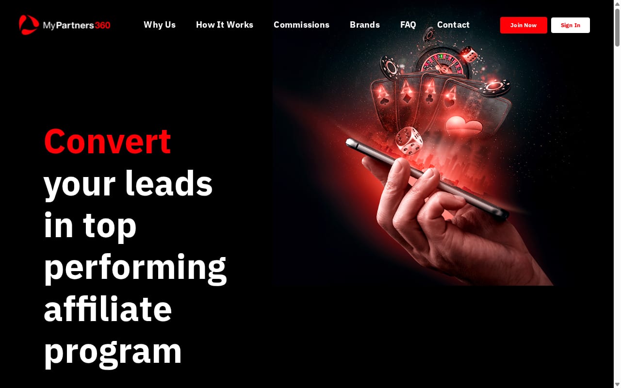 MyPartners360 website screenshot