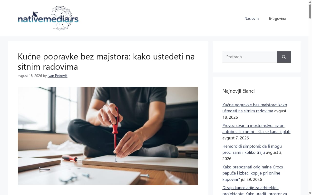 Native Media website screenshot