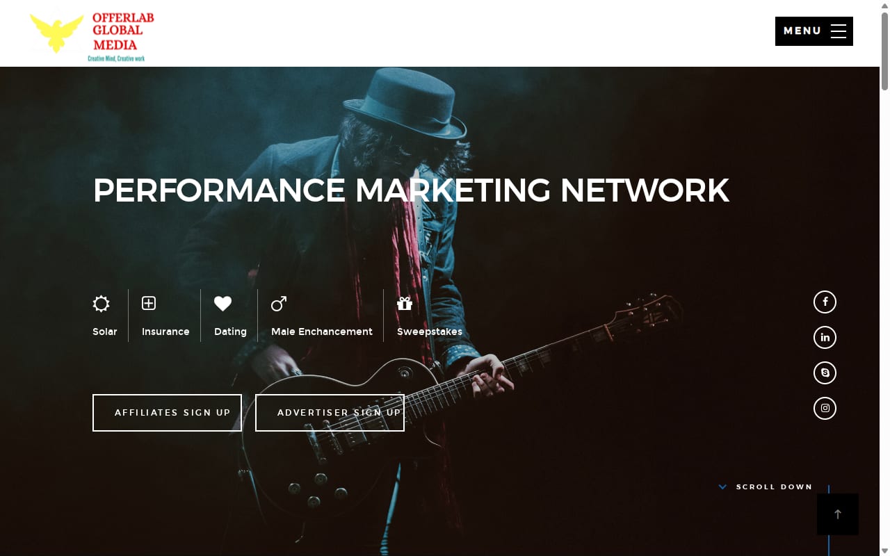 OfferLab Global Media website screenshot