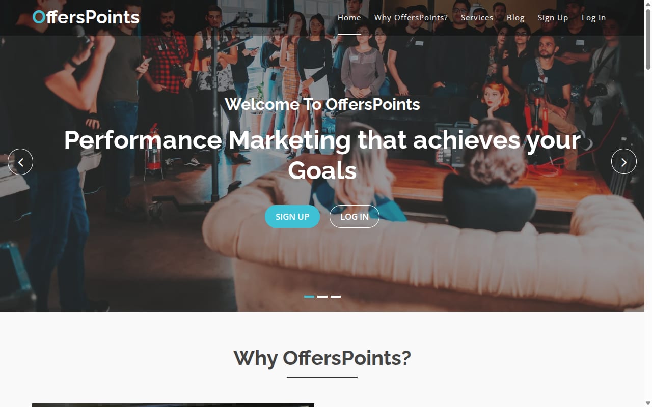 OffersPoints website screenshot