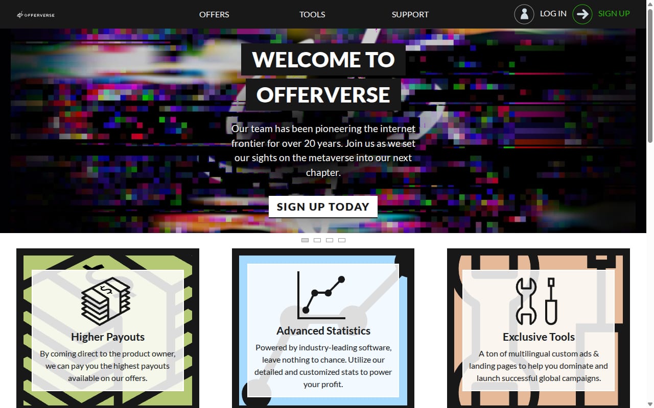 OFFERVERSE website screenshot