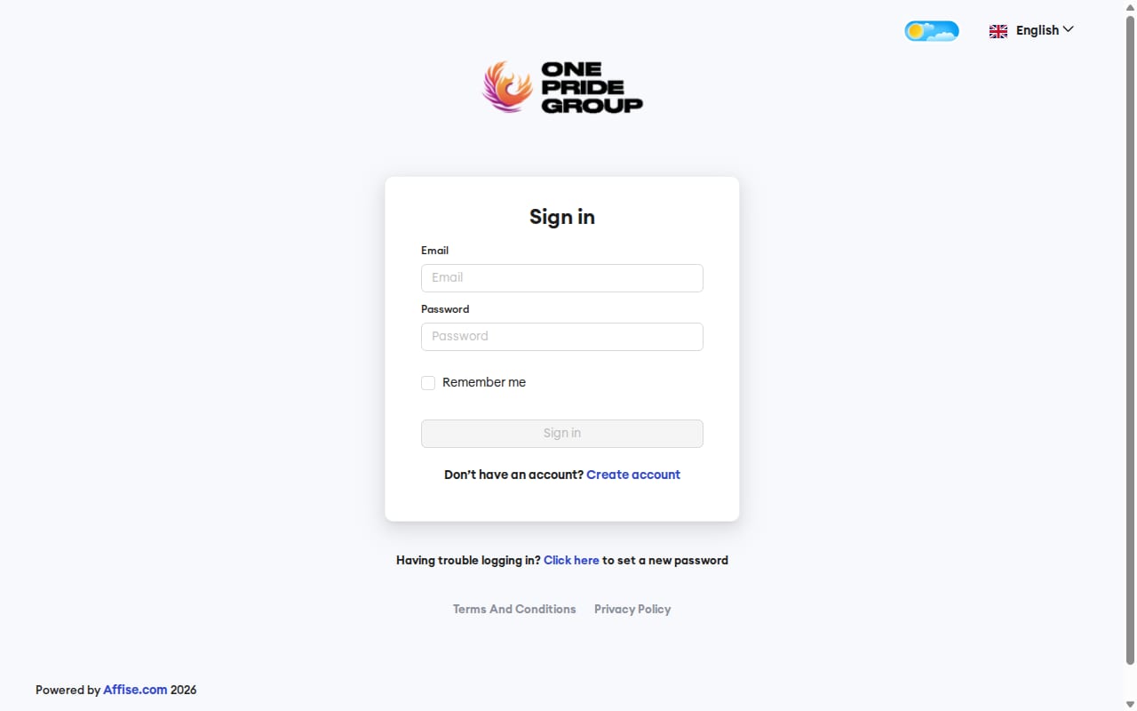 OnePride Group website screenshot