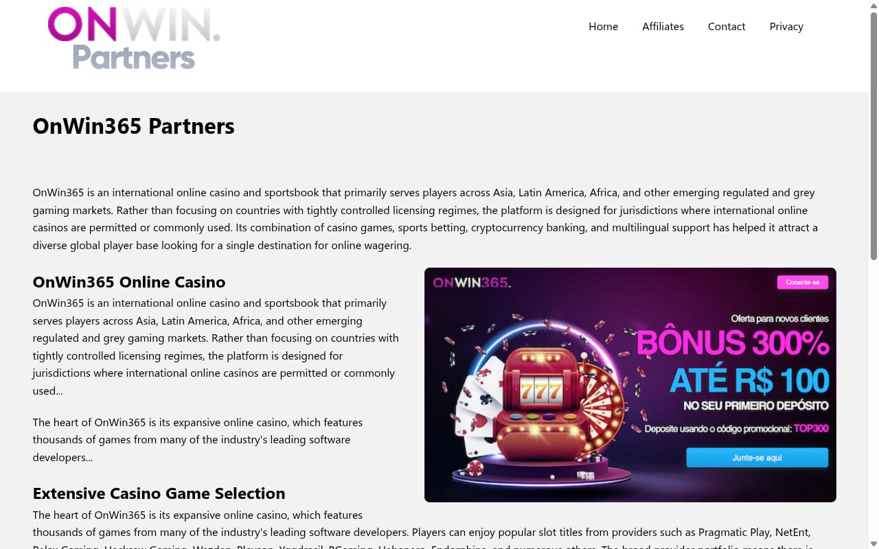 Onwin Partners website screenshot