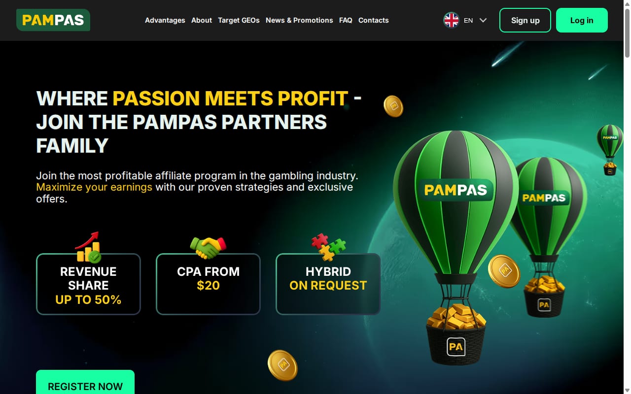 Pampas Partners 網站截圖