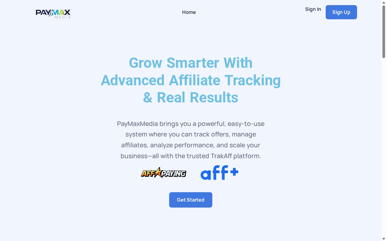 Paymax Media website screenshot