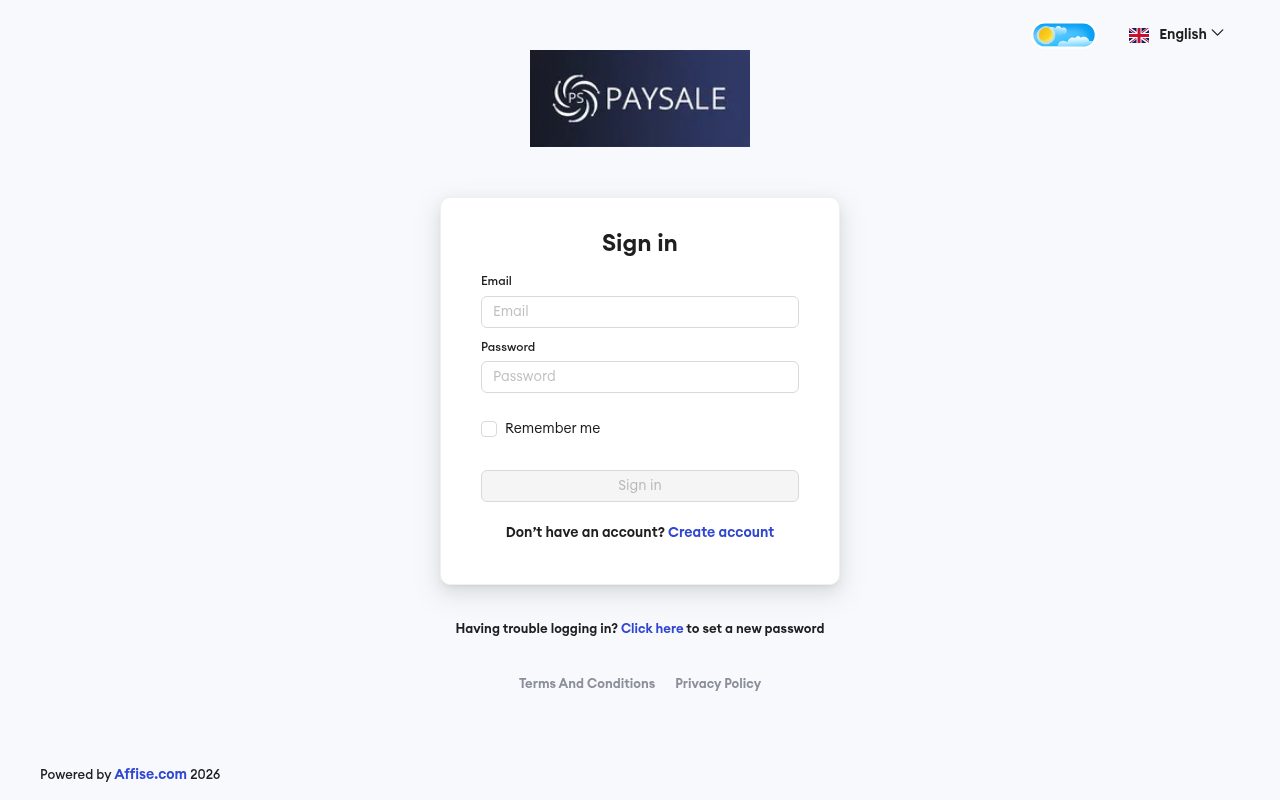 Paysale 網站截圖