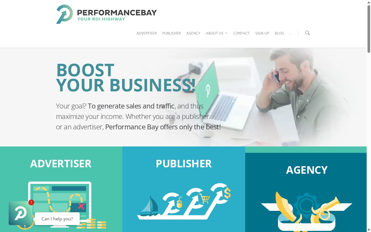 Performance Bay website screenshot