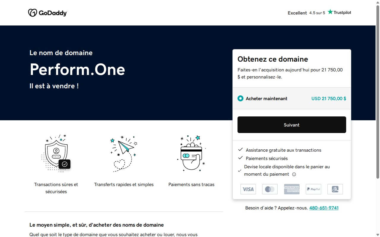 Perform.one website screenshot