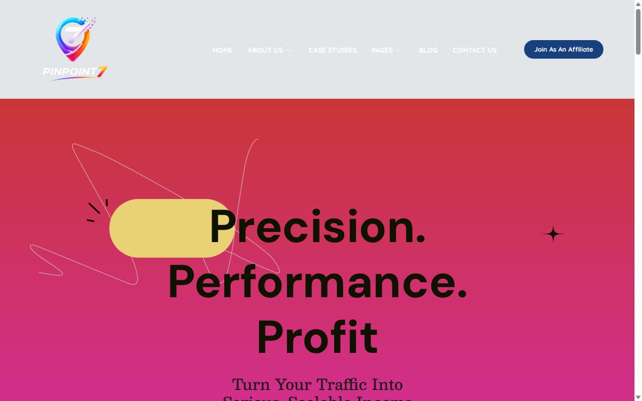 PinPoint7 website screenshot