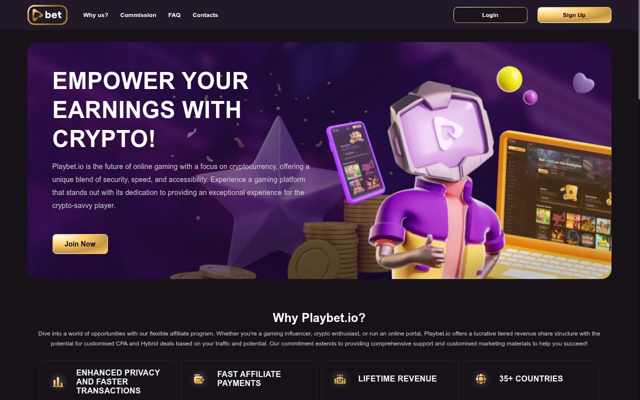 Playbet Partners 網站截圖