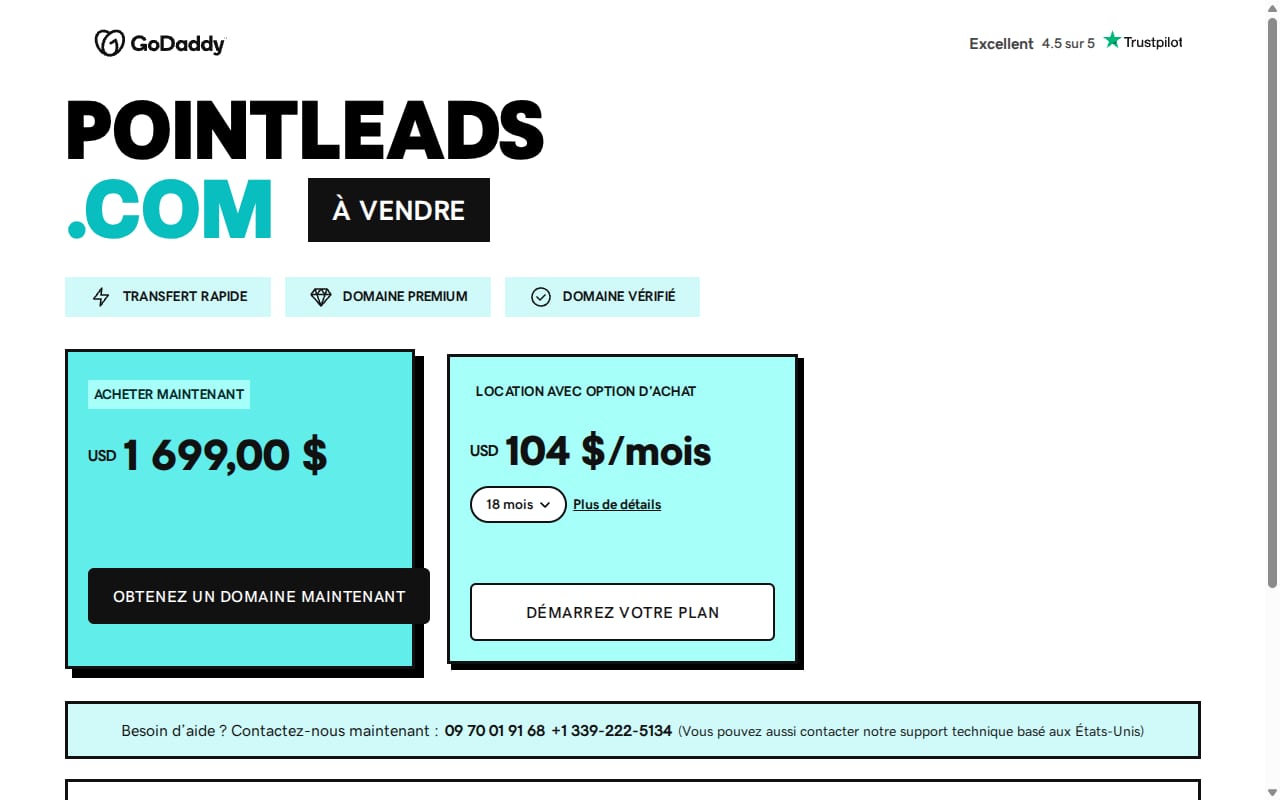 PointLeads 網站截圖