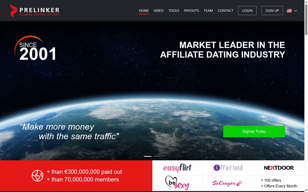 Prelinker website screenshot