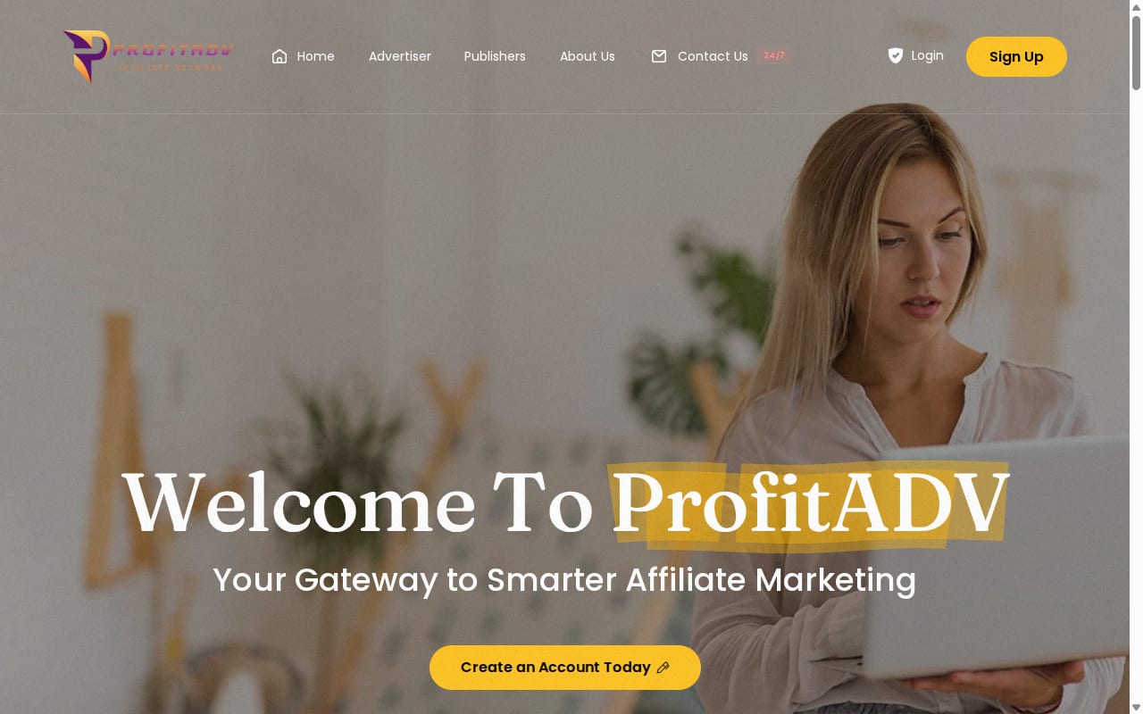 ProfitADV website screenshot