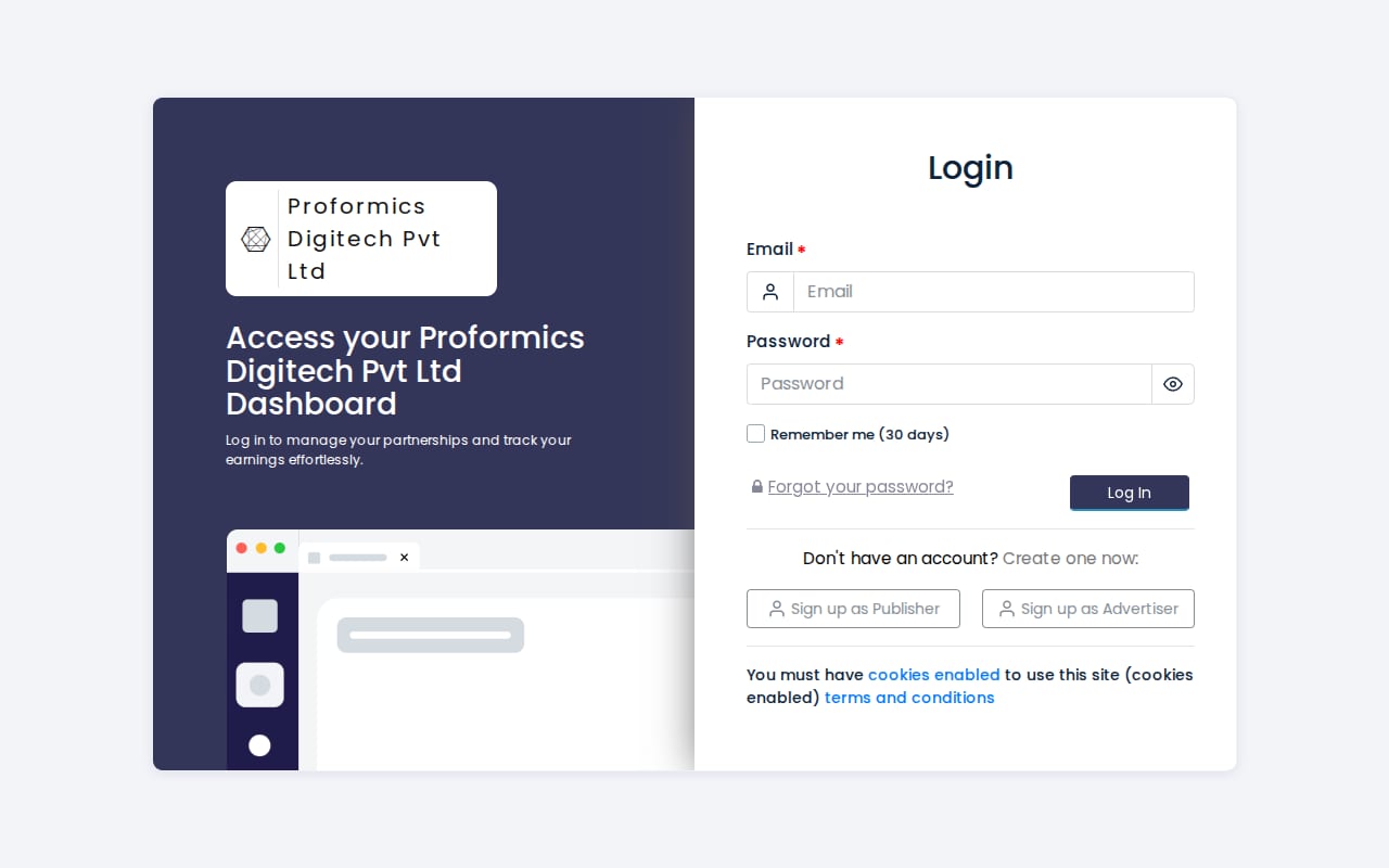 Proformics website screenshot
