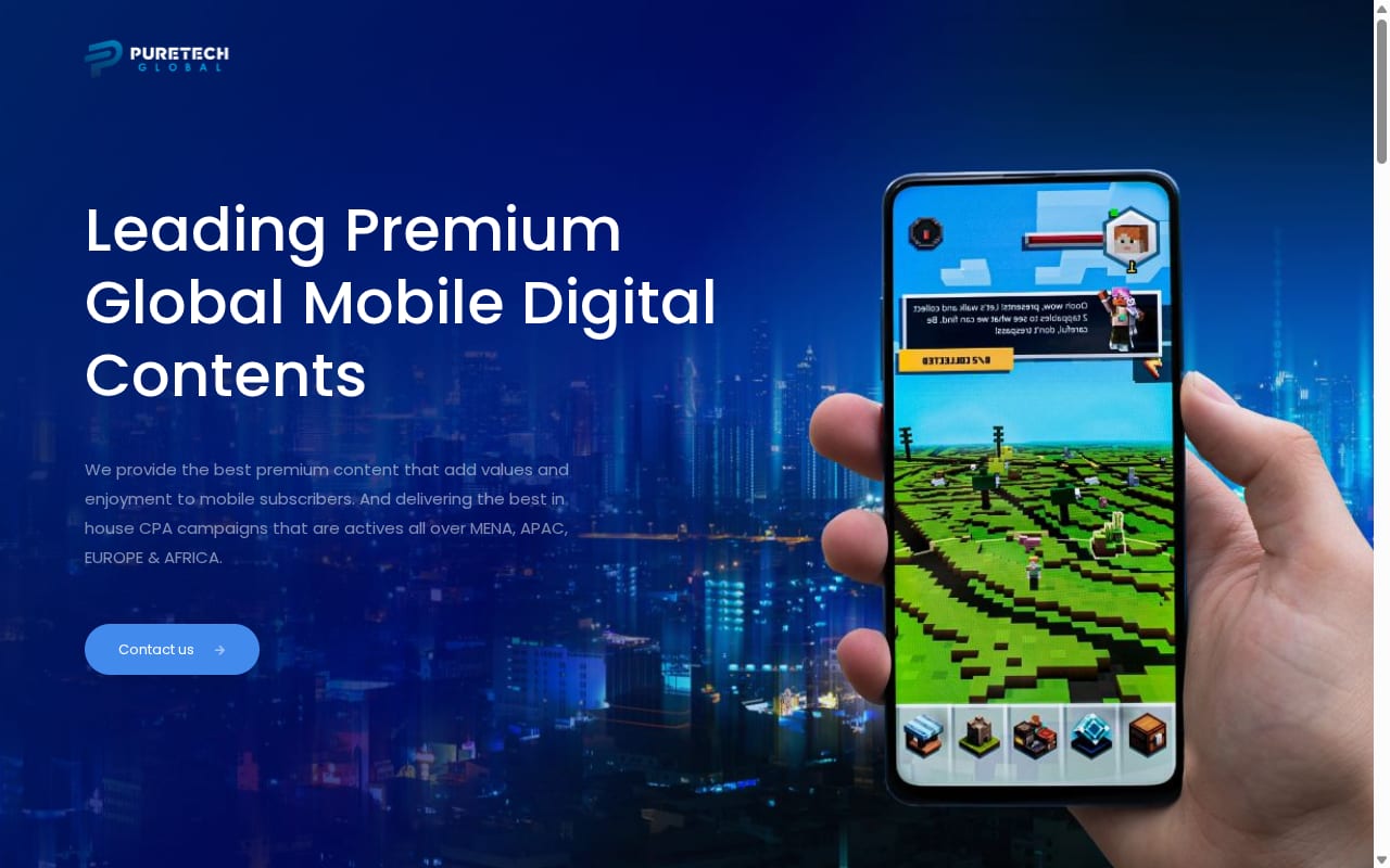 Puretech Global website screenshot