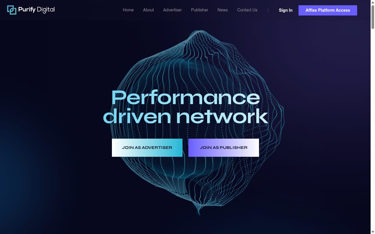 Purify Digital website screenshot