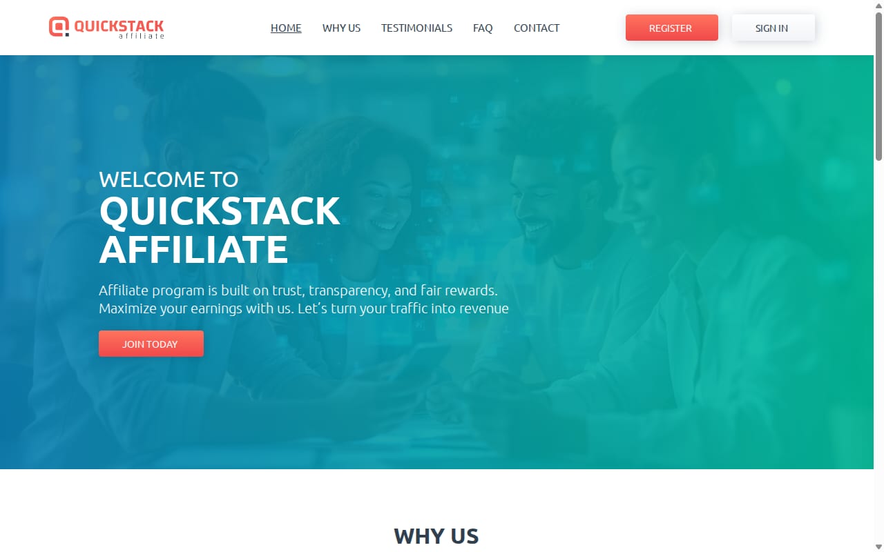 Quickstack Partners website screenshot