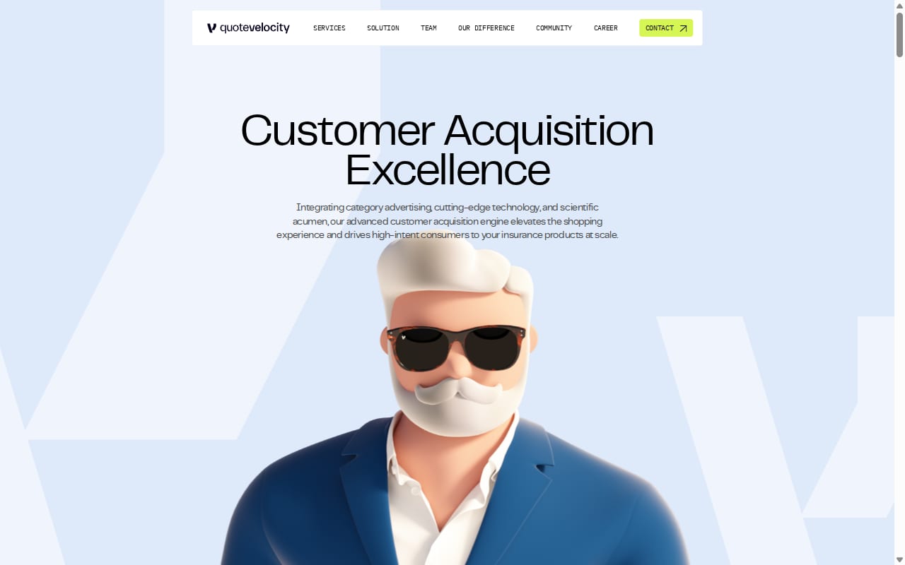 QuoteVelocity website screenshot