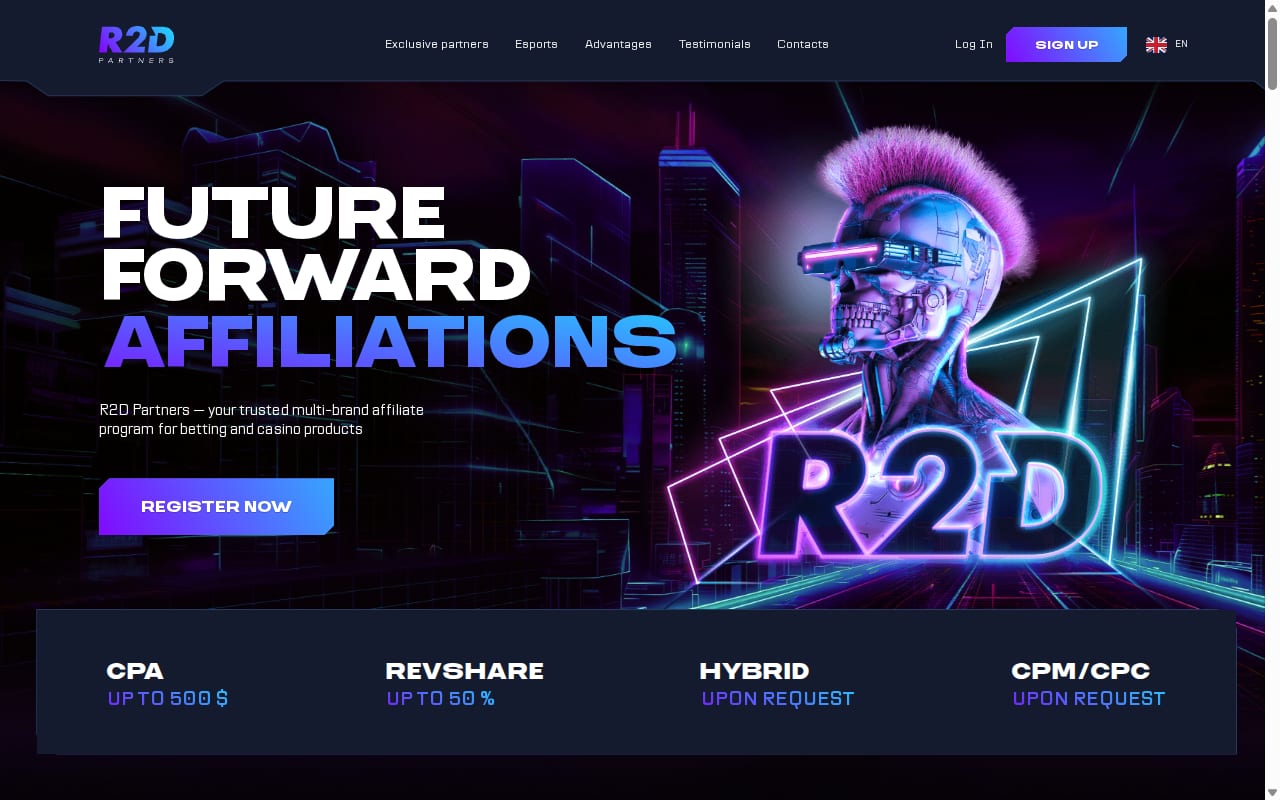 R2D Partners website screenshot