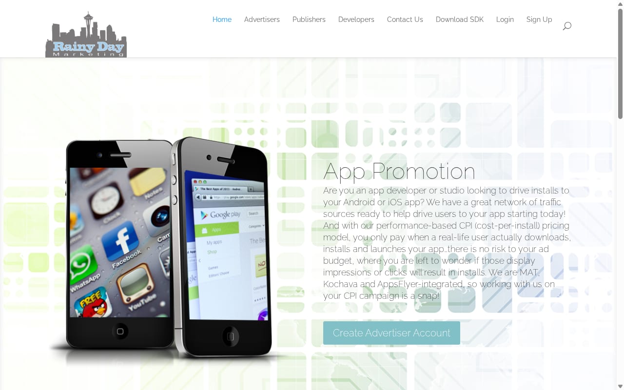 RainyDayMarketing website screenshot