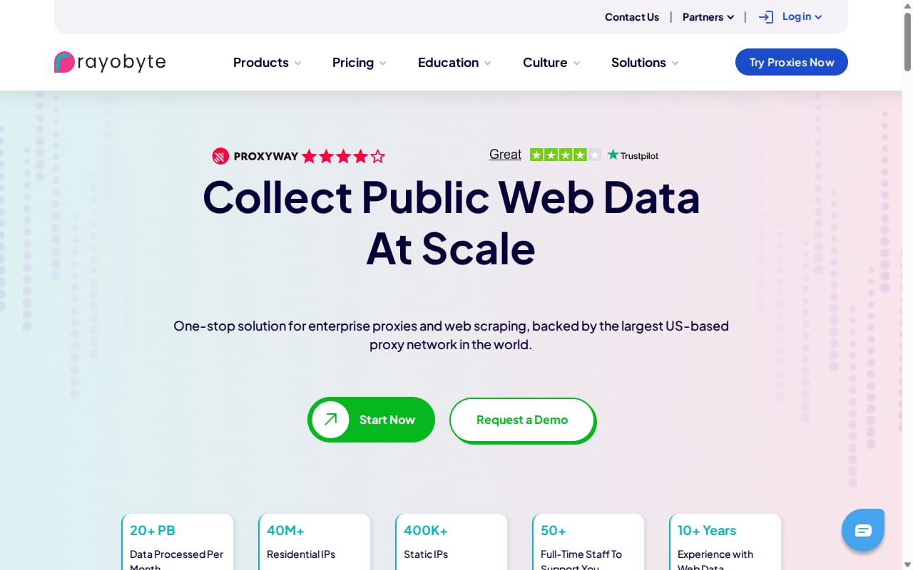 Rayobyte Affiliate Program website screenshot