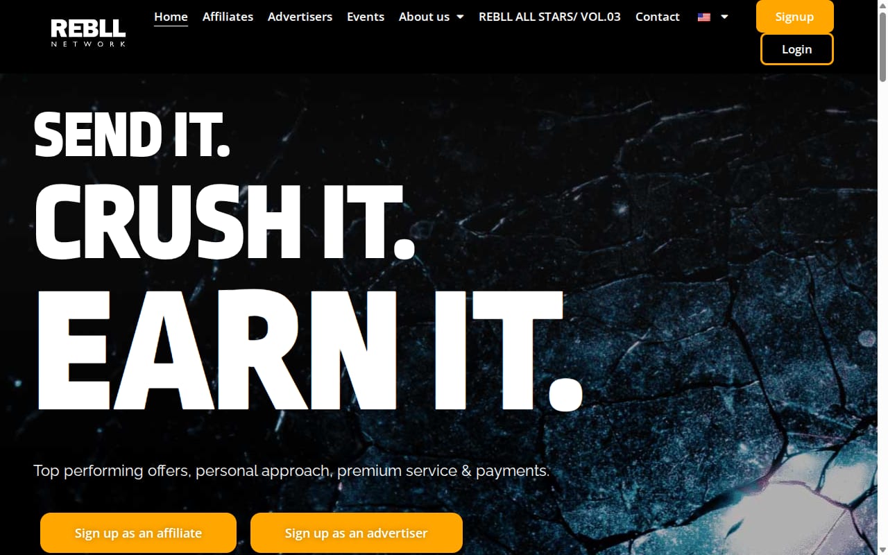 Rebll Network website screenshot