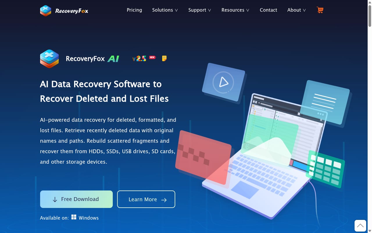 RecoveryFox’s Affiliate Program 網站截圖
