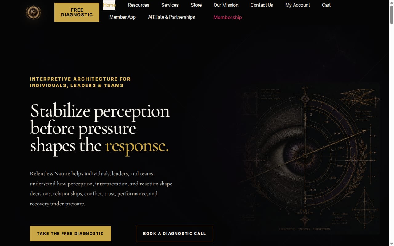 Relentless Nature Affiliate Program website screenshot