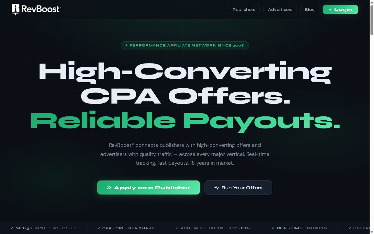 Revenue Boost website screenshot