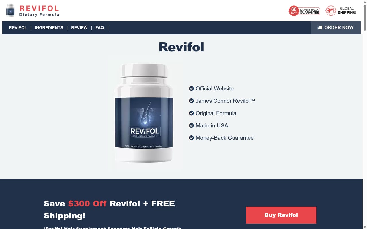 Revifol Affiliate Program website screenshot
