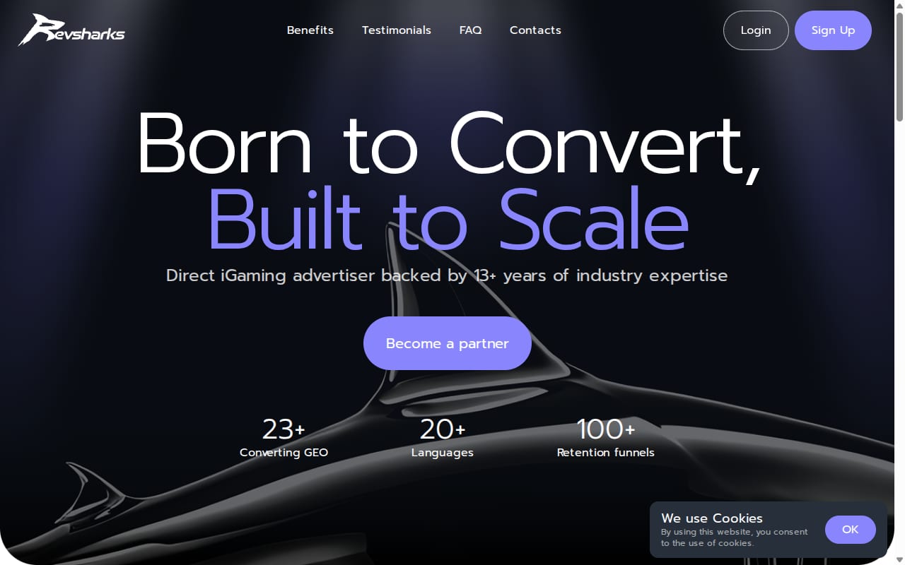 Revsharks website screenshot