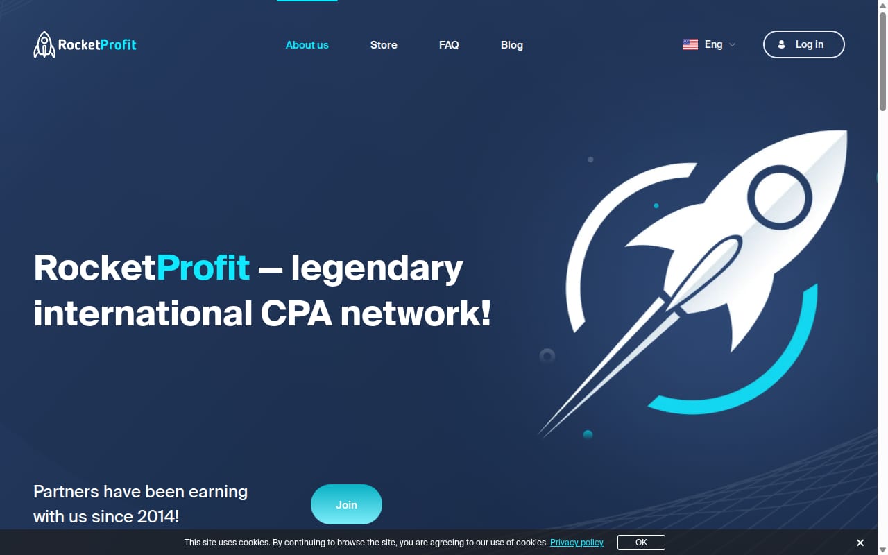 RocketProfit website screenshot