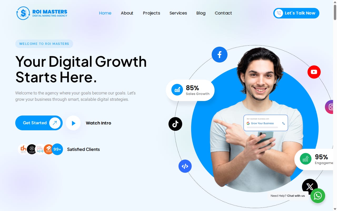 ROI Masters website screenshot