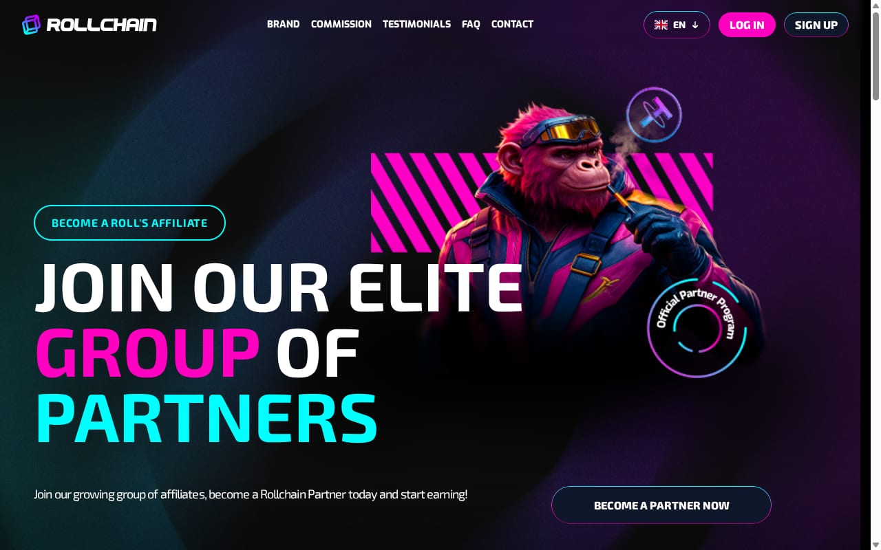Rollchain Partners website screenshot
