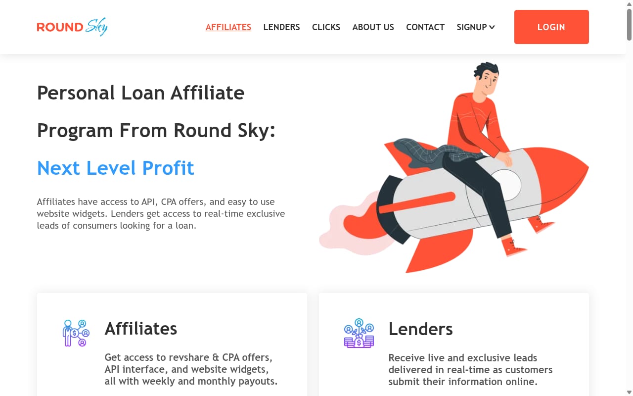 Round Sky website screenshot