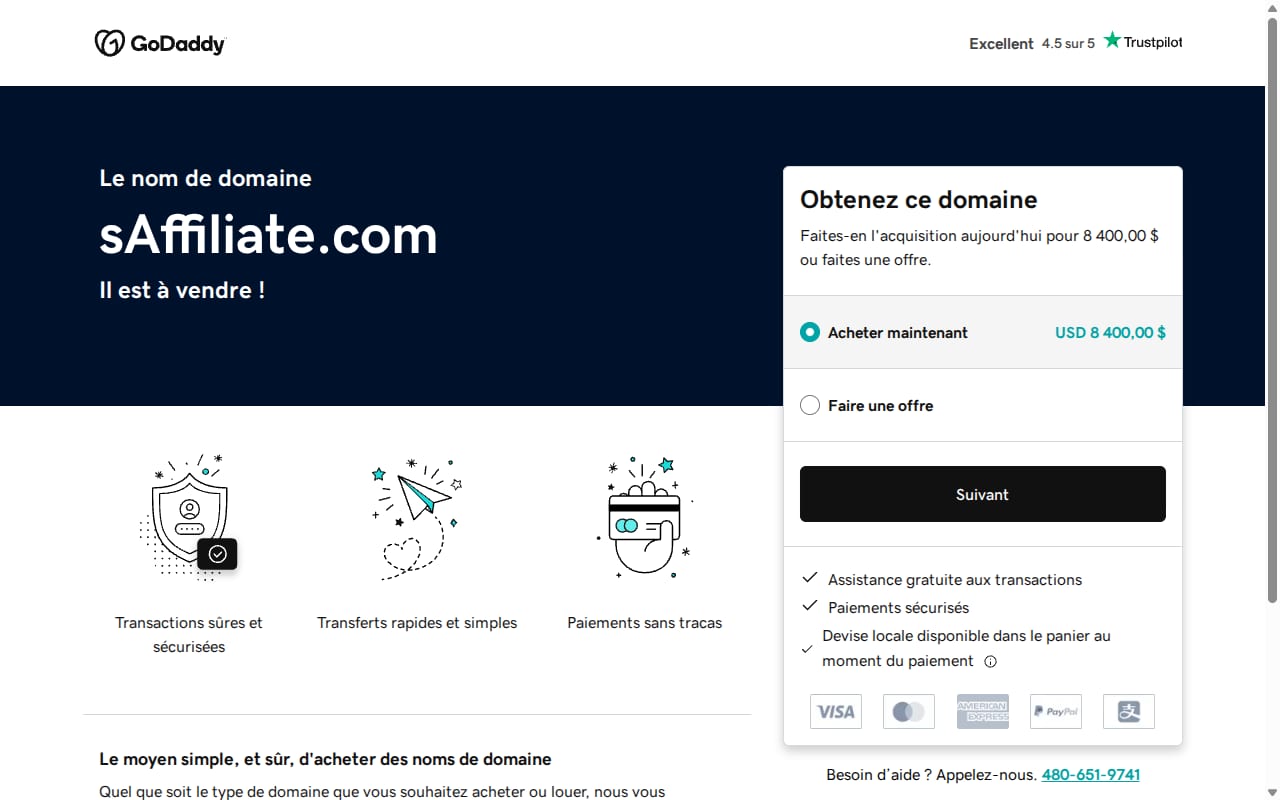 sAffiliate website screenshot