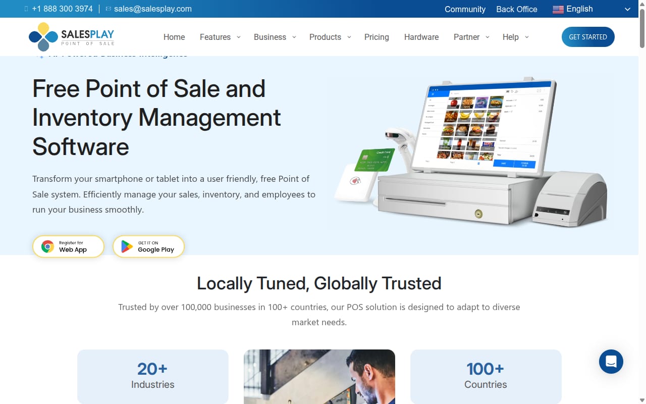 SalesPlay POS Affiliate Program website screenshot