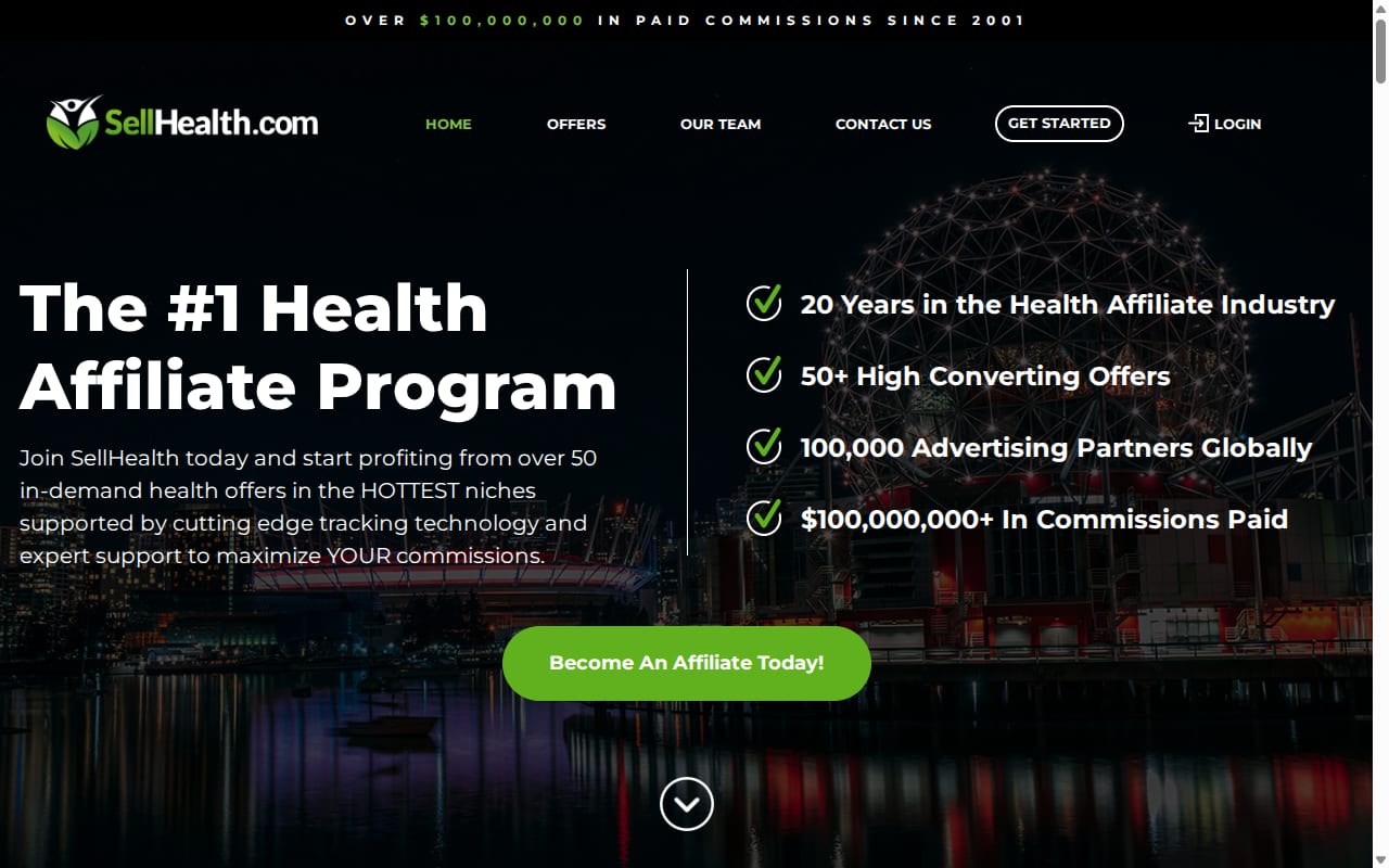 SellHealth 網站截圖