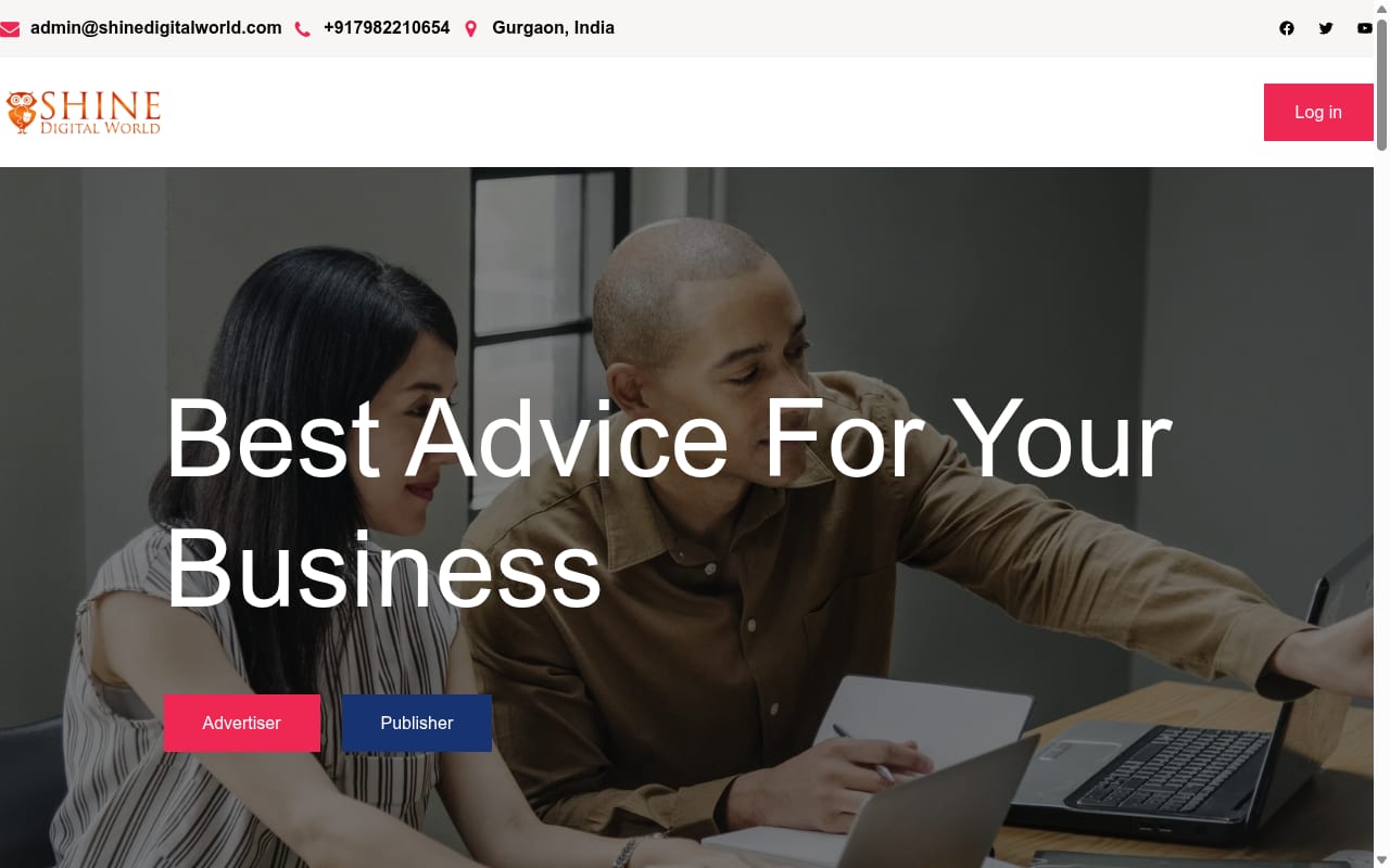 Shine Digital World website screenshot