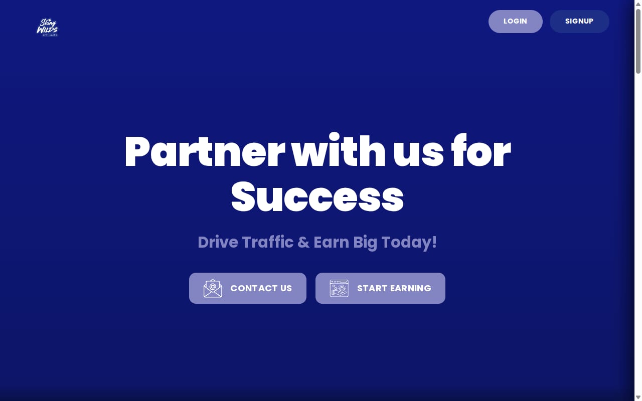 Shiny Wild Partners website screenshot