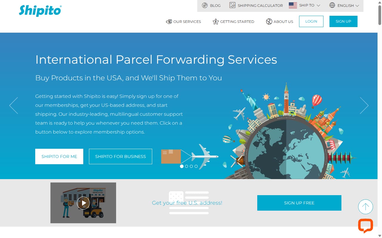Shipito Affiliate Program website screenshot