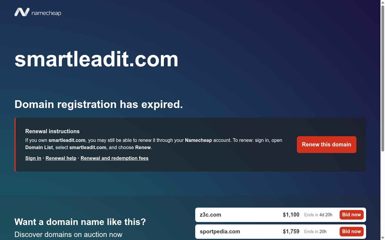 SmartLeadit website screenshot