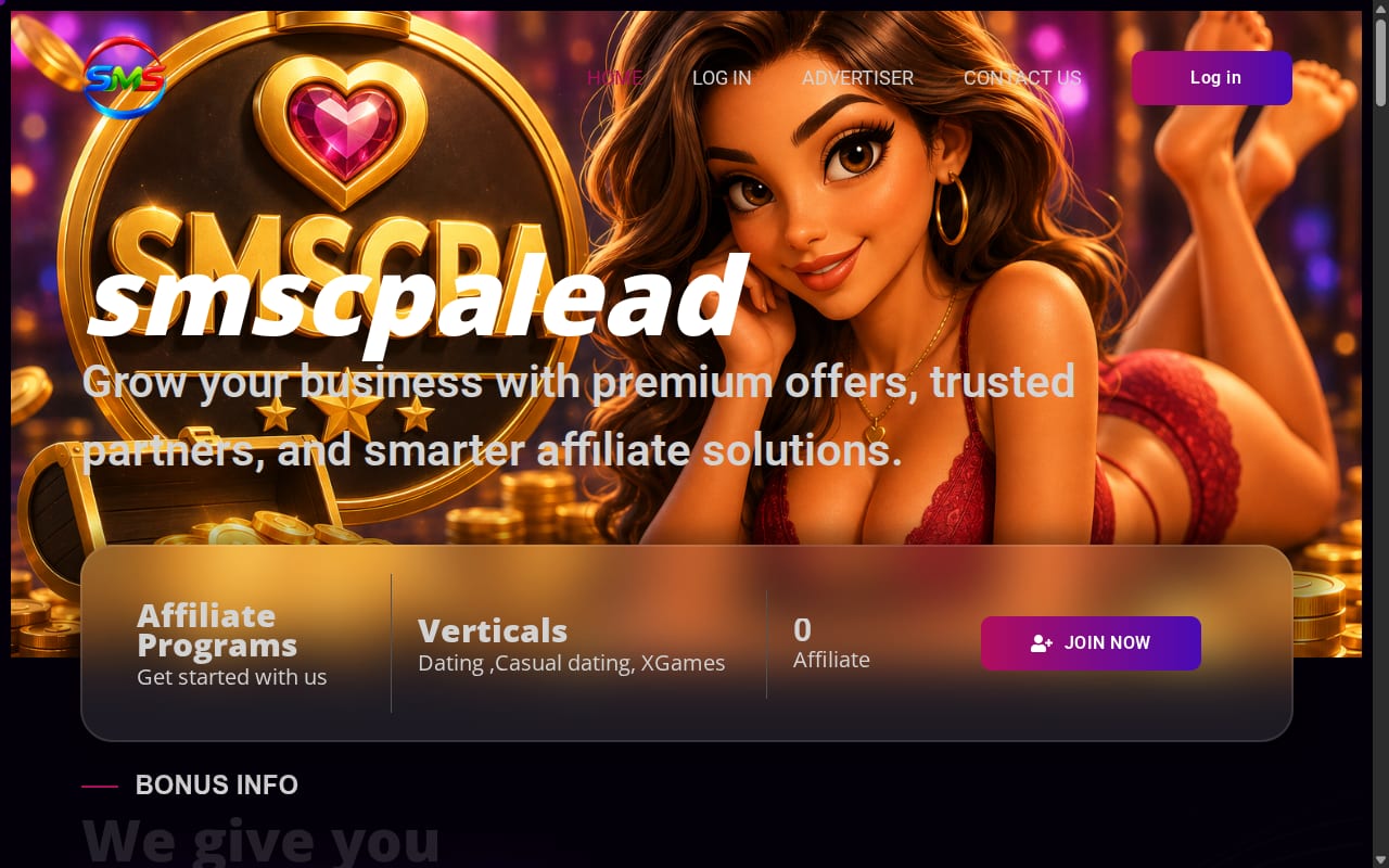 Smscpalead website screenshot