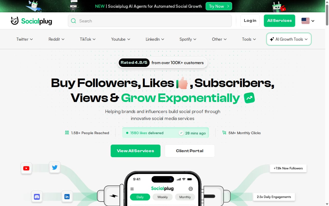 Socialplug Affiliate Program website screenshot