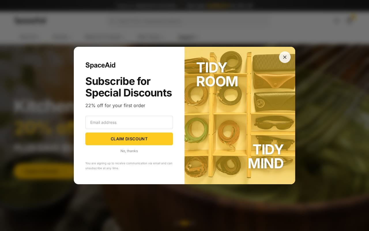 SpaceAid Affiliate Program website screenshot