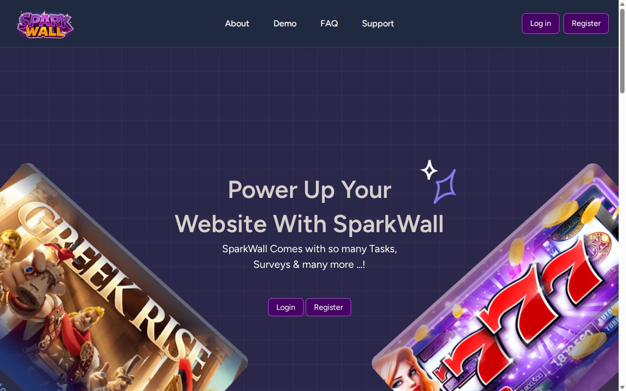 SparkWall 網站截圖