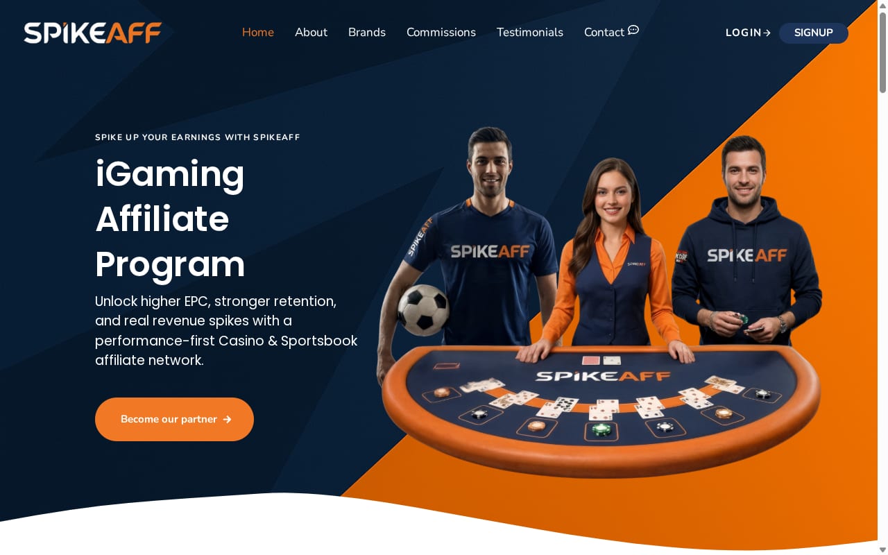 SpikeAff website screenshot