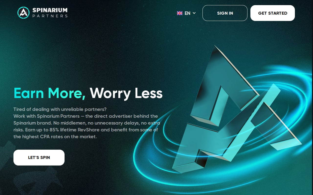 Spinarium Partners website screenshot