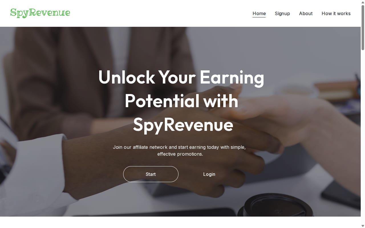 Spy Revenue website screenshot