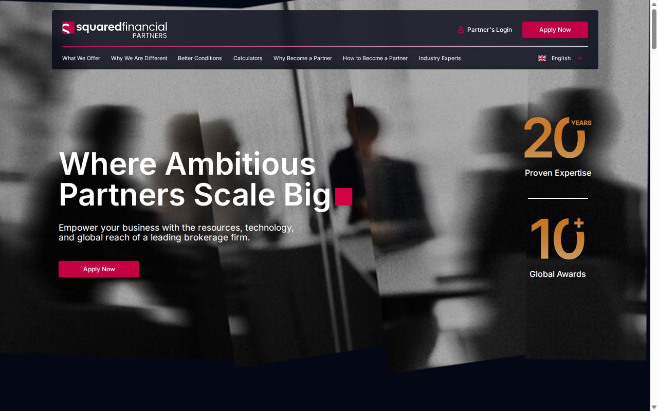 Squared Financial Partners website screenshot